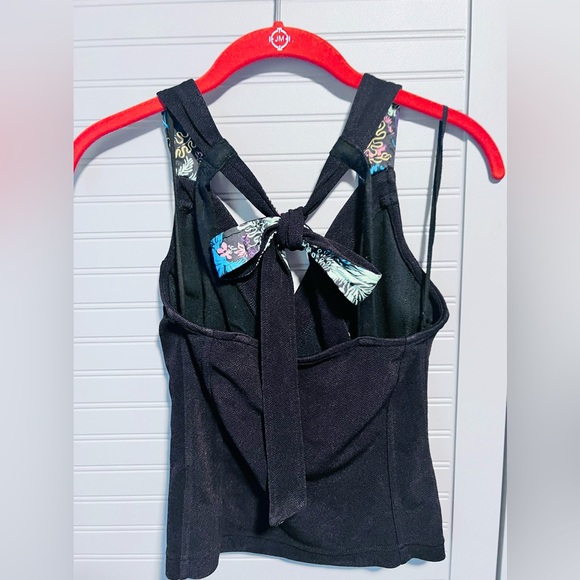 Free People Womens One Call Away Open Back V-Neck Halter Top Sz. Small EUC - Picture 3 of 12